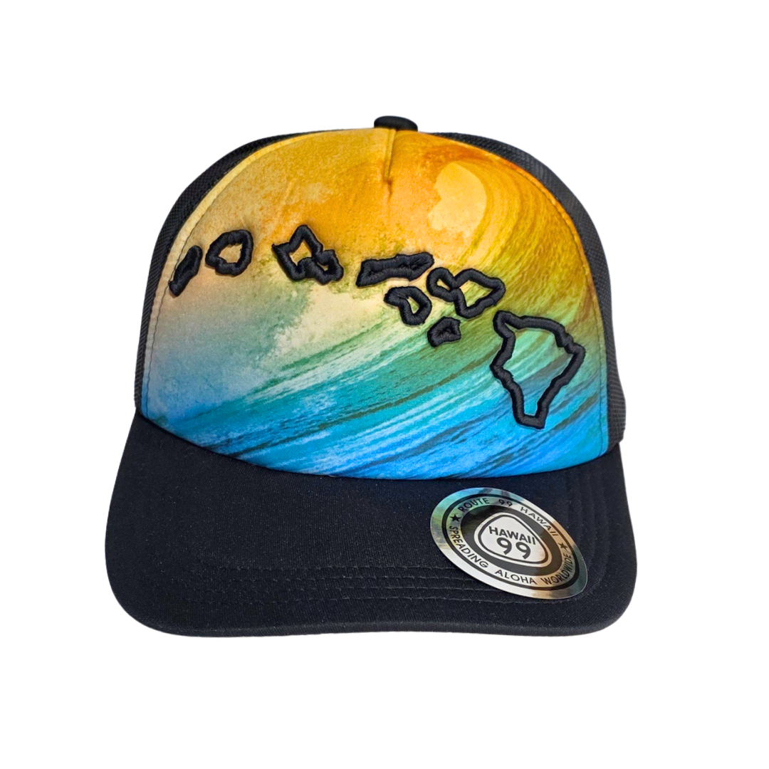 Hawaiian Islands Wave Trucker Hat