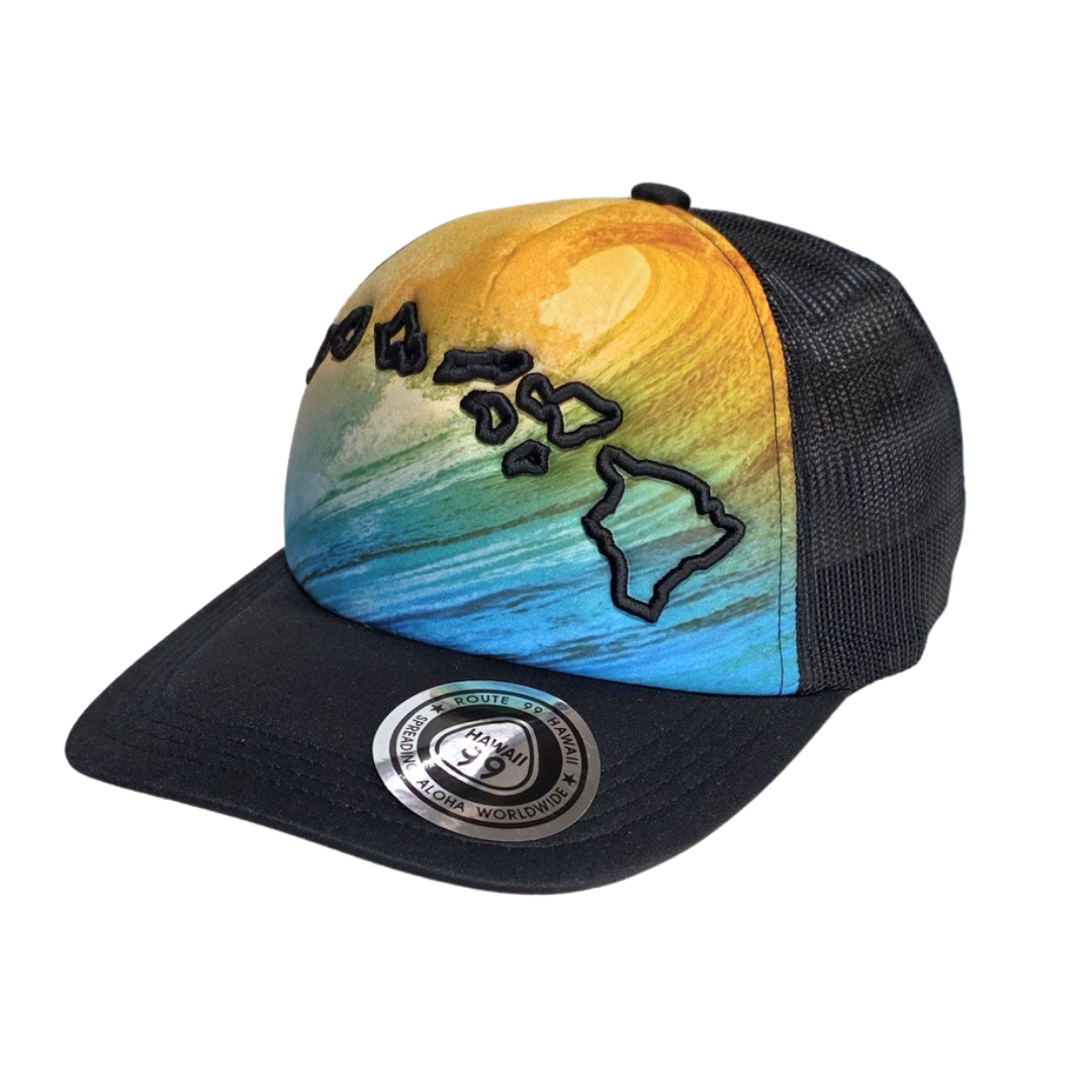 Hawaiian Islands Wave Trucker Hat