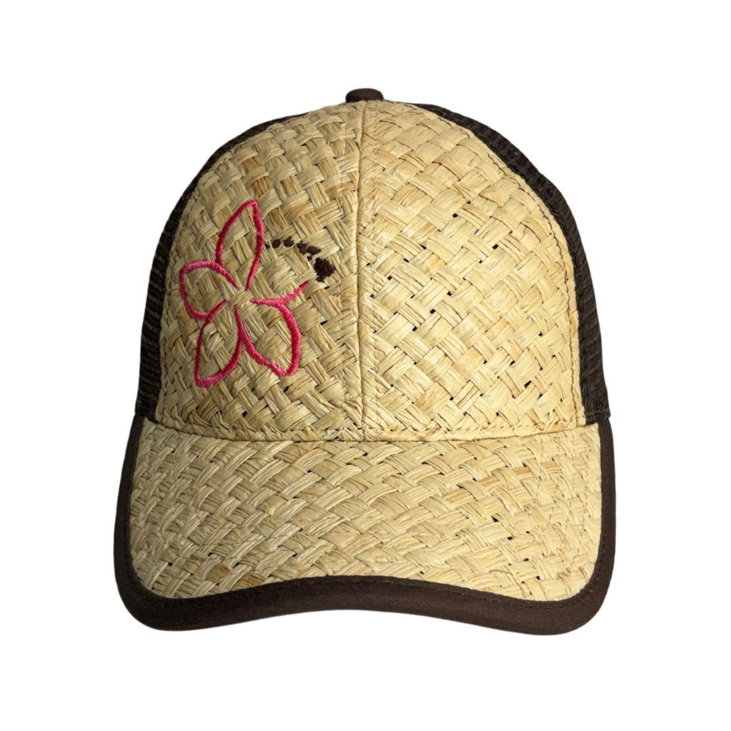 Lauhala Straw Plumeria Hat