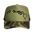 Hawaiian Islands Camo Trucker Hat