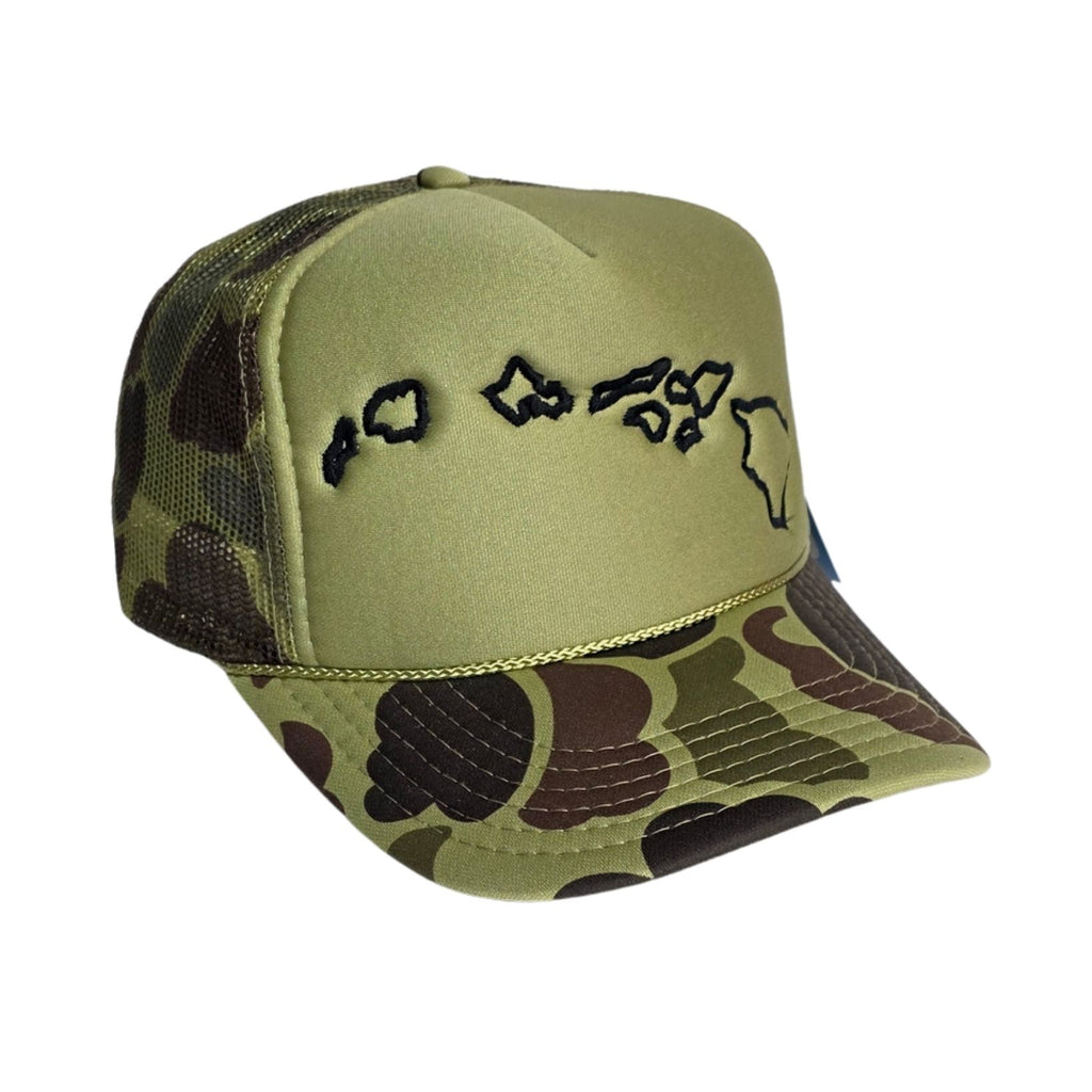 Hawaiian Islands Camo Trucker Hat