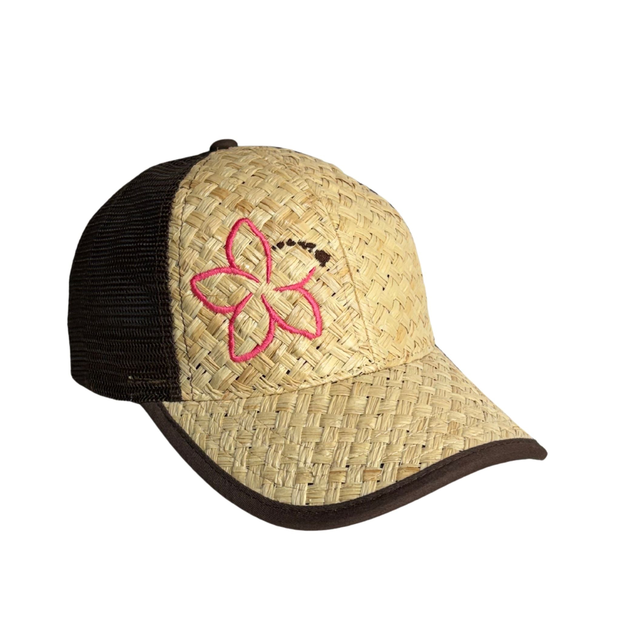 Lauhala Straw Plumeria Hat