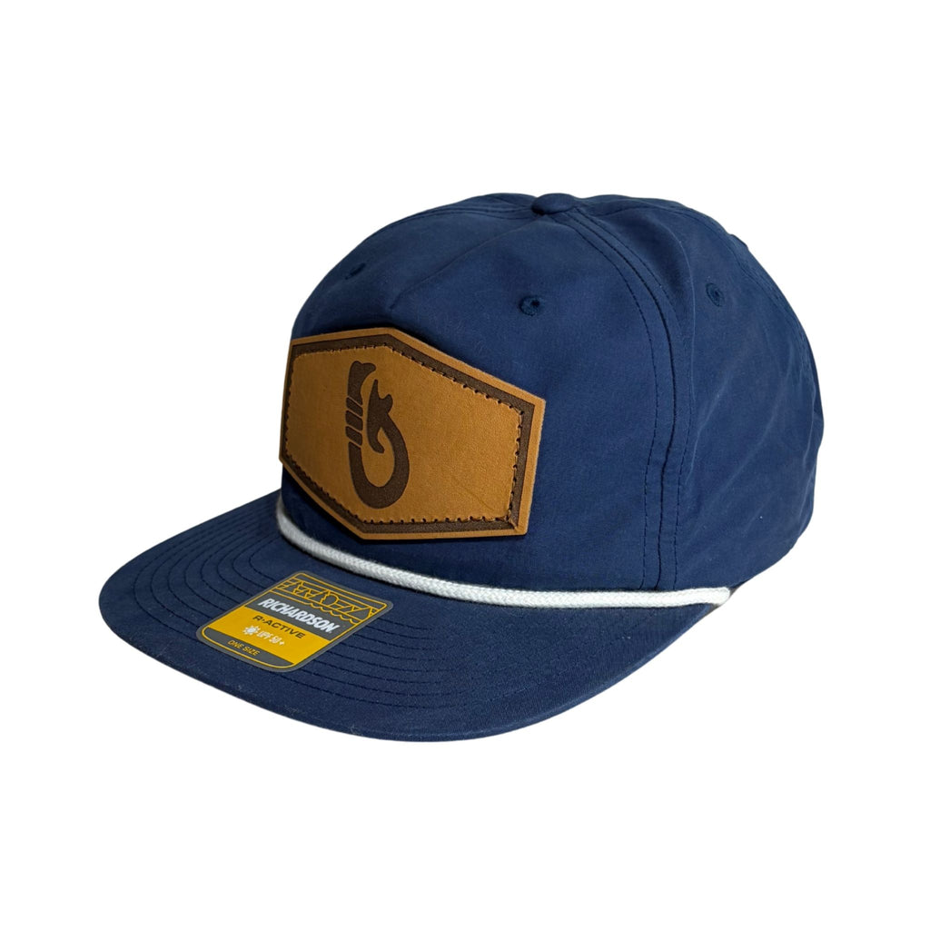 Leather Makau (Hook) Premium Hat - Navy Gramps Hat
