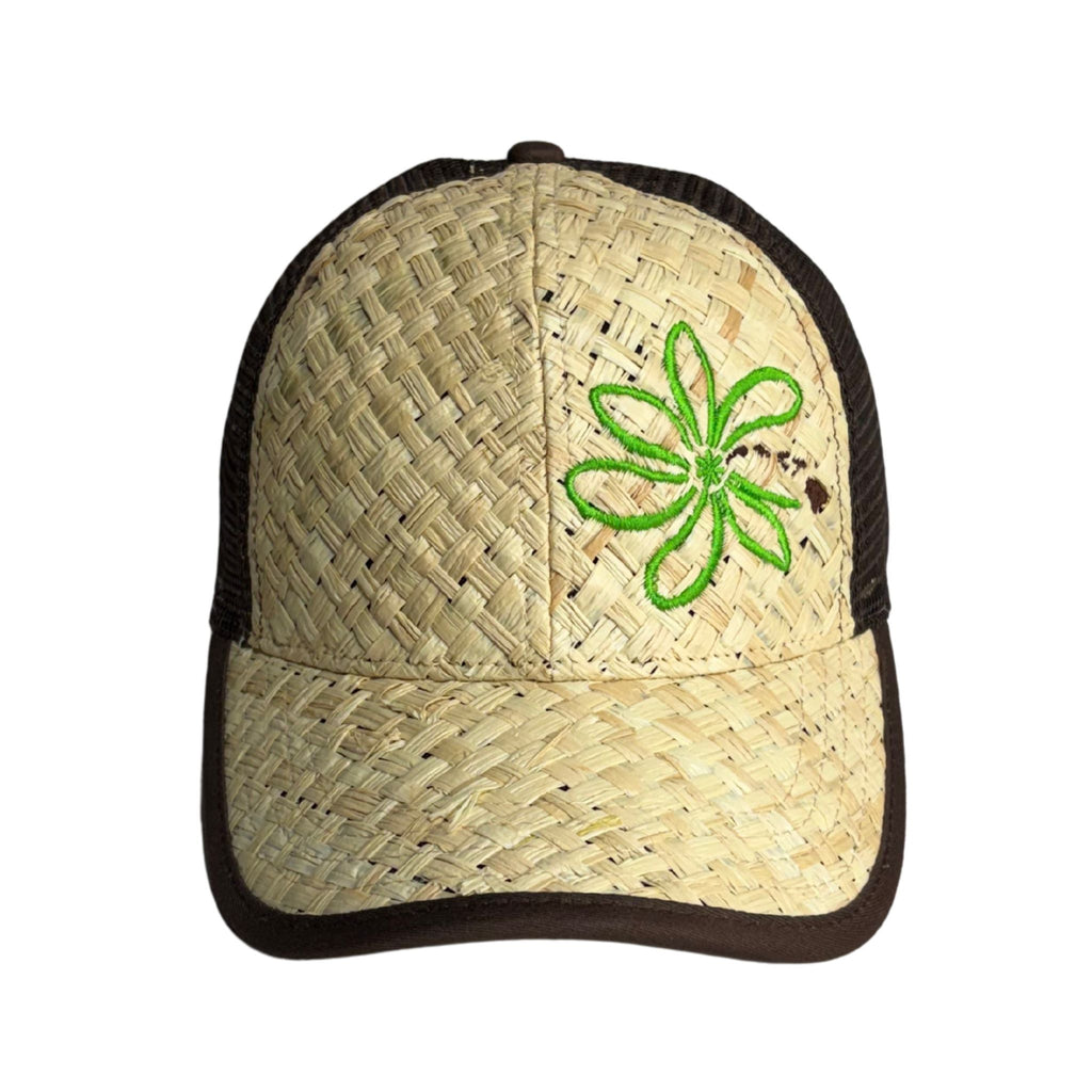 Lauhala Straw Tiare Flower Hat