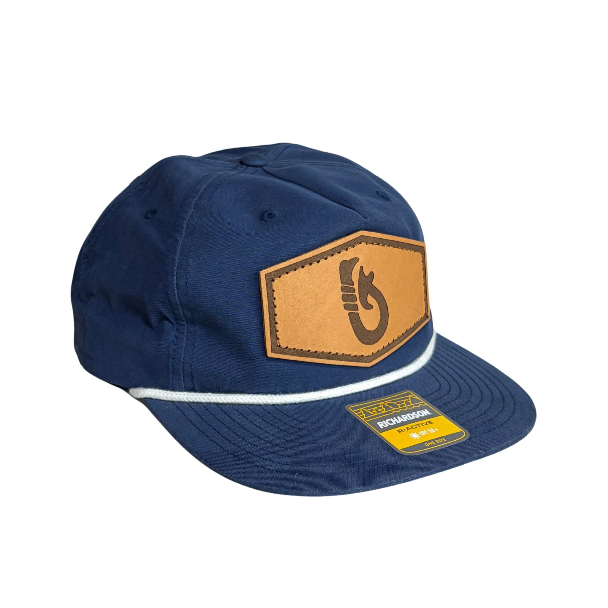 Leather Makau (Hook) Premium Hat - Navy Gramps Hat