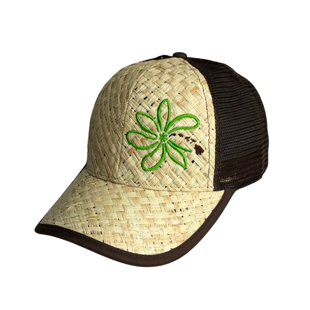 Lauhala Straw Tiare Flower Hat