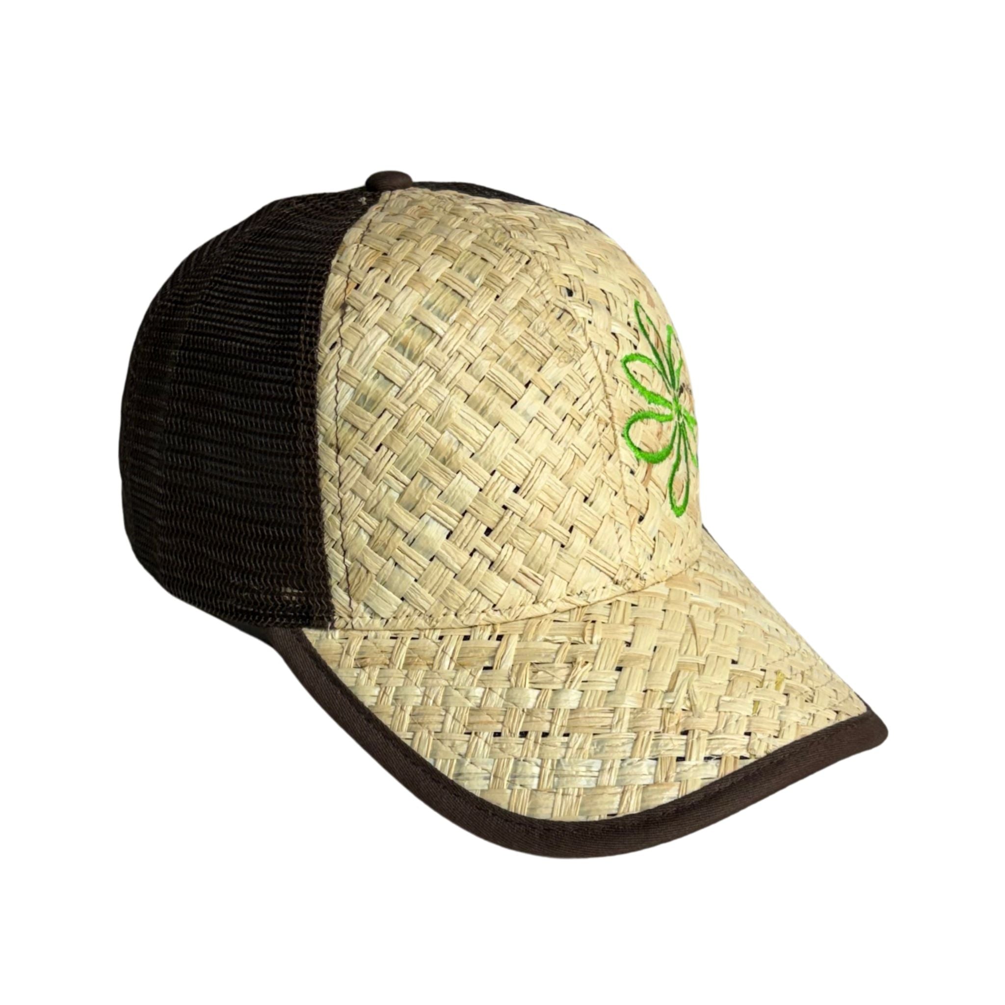 Lauhala Straw Tiare Flower Hat