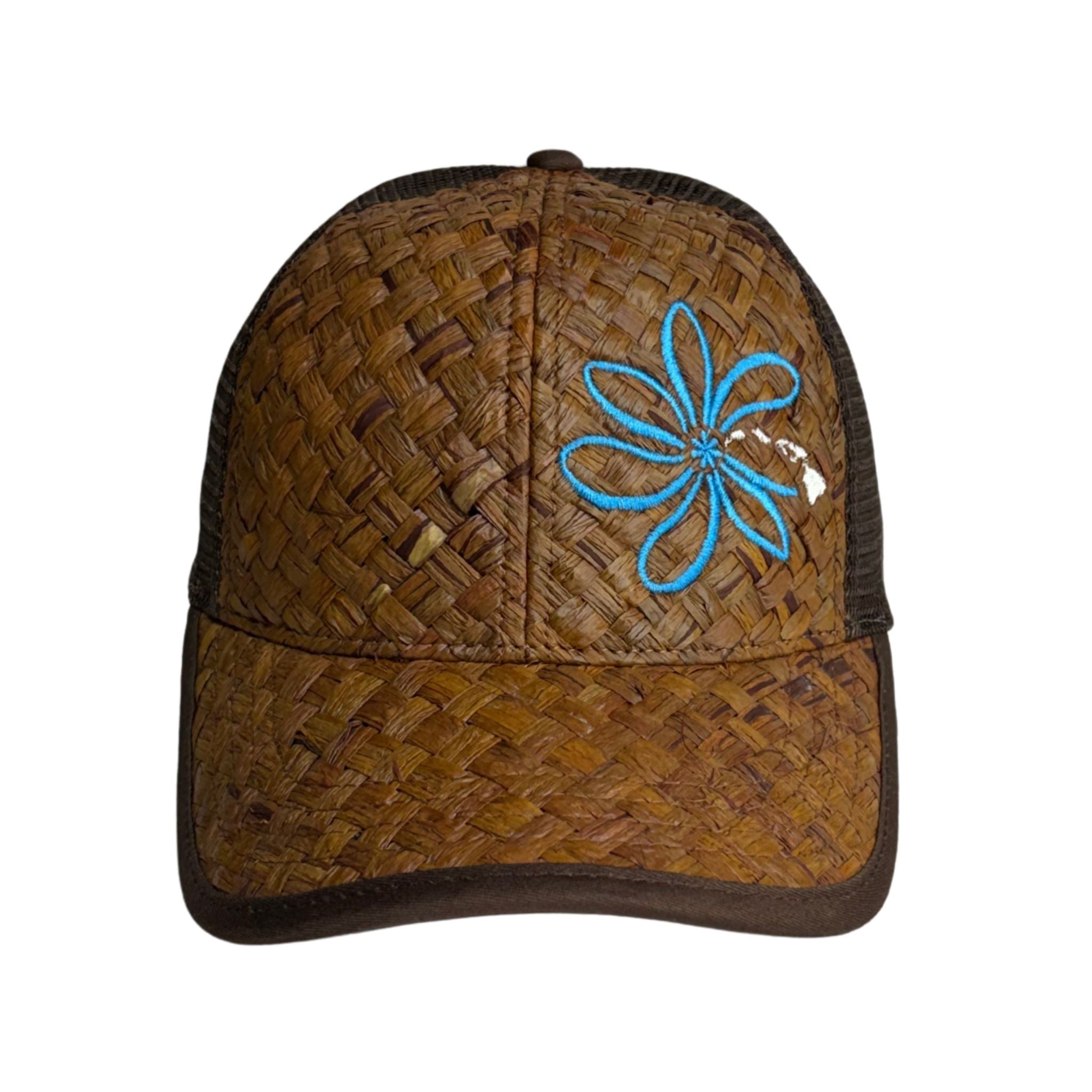 Lauhala Straw Tiare Flower Hat