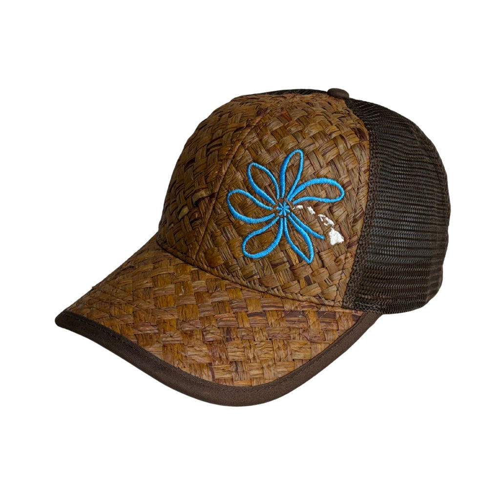 Lauhala Straw Tiare Flower Hat