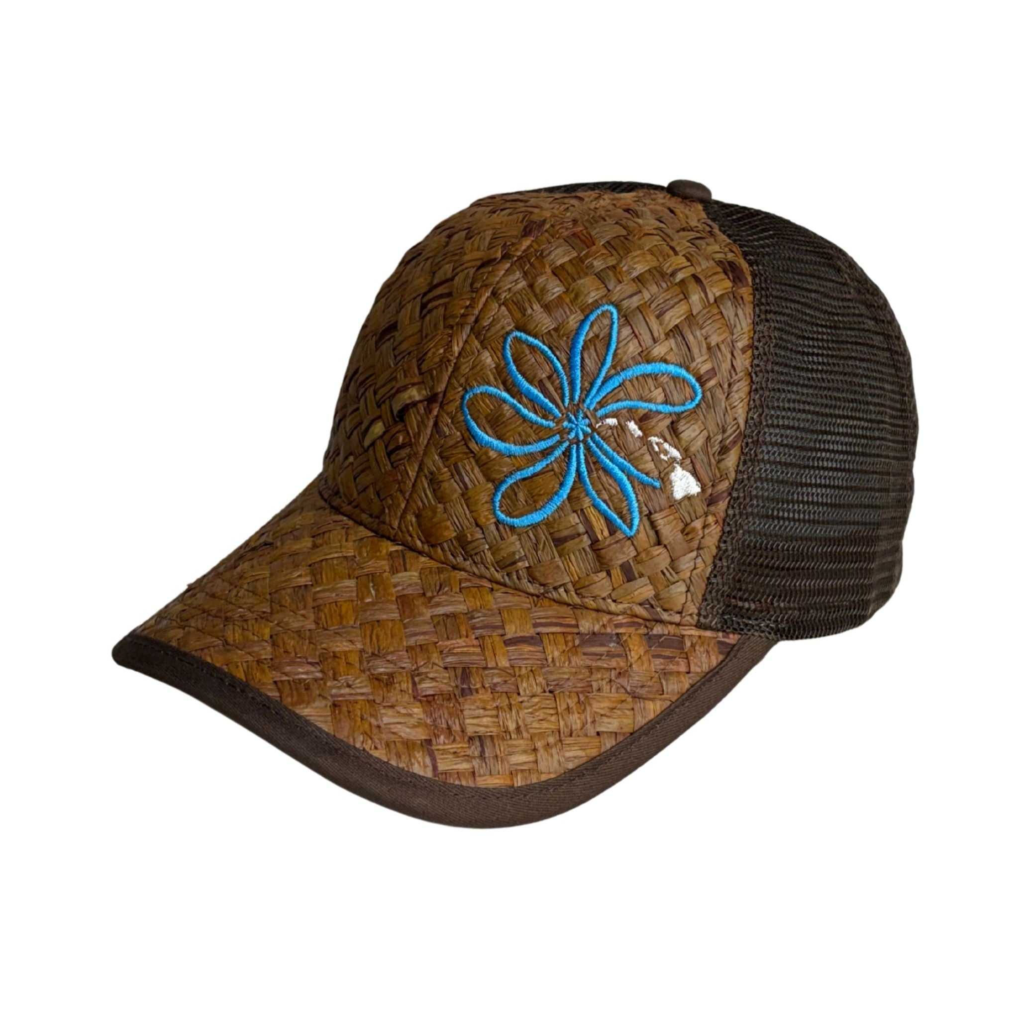Lauhala Straw Tiare Flower Hat