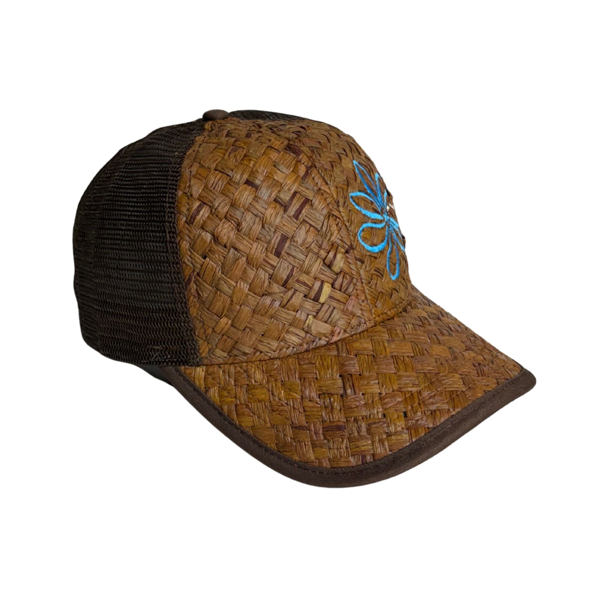Lauhala Straw Tiare Flower Hat