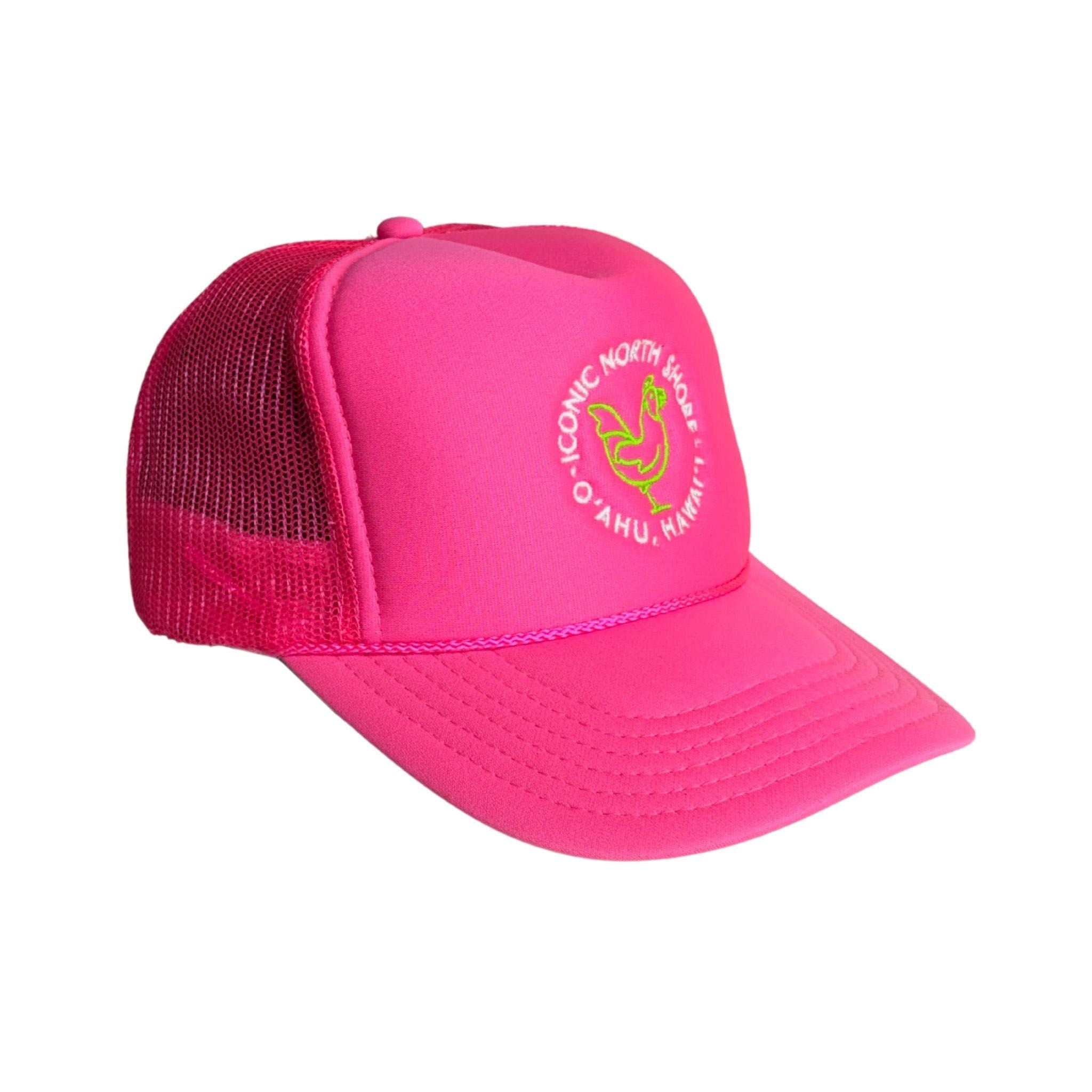 Iconic Chicken Trucker Hat - Neon Pink