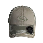 Honu (turtle) Hawaiian (olive distressed) Hat